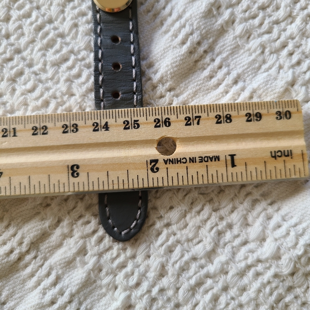 Leather and Gold- Colored accent Belt Bracelet - Picture 14 of 16